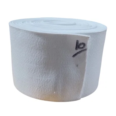 ELASTICO DE POLIESTER BLANCO 100 MM X 10 MTS