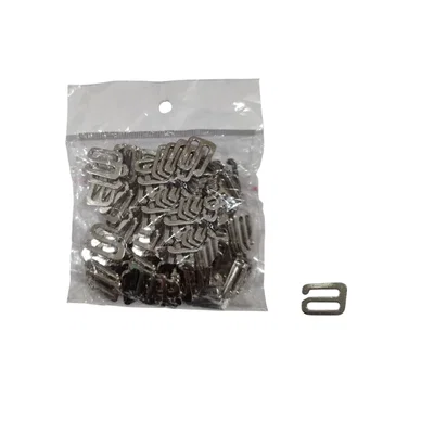 GANCHO PARA CORPIÑO DE ZAMAC 10 MM X 100 UNIDADES