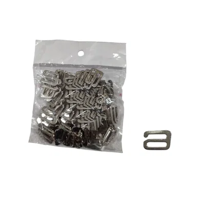 GANCHO PARA CORPIÑO DE ZAMAC 15MM X 25 UNIDADES