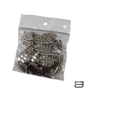 GANCHO PARA CORPIÑO ZAMAC 6 MM X 100 UNIDADES