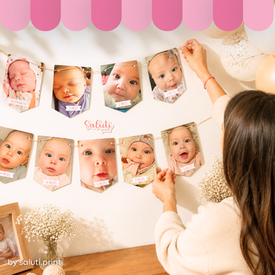 Banderin 12 Meses - Plastificado