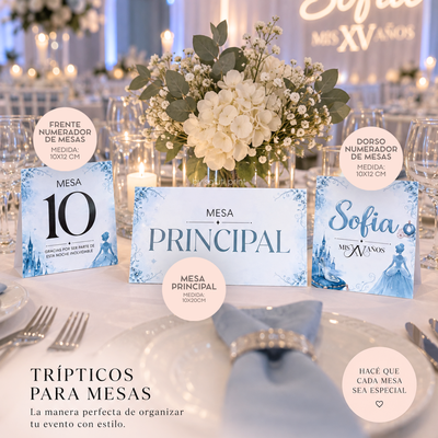 Tripticos Numeradores 15 Años