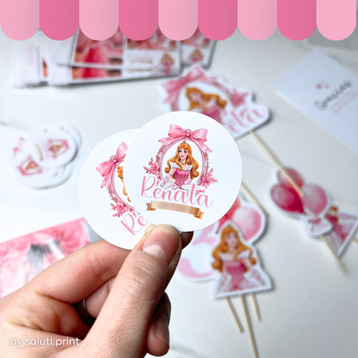 15 Stickers Circulares 5x5cm 