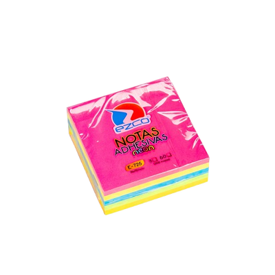 NOTAS ADHESIVAS EZCO NEON 75x75x30H E-725