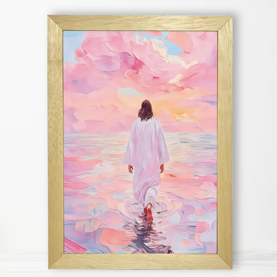 Jesús caminando sobre las aguas - Cuadro Cristiano