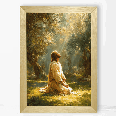 Jesus Orando en el Huerto de los Olivos - Cuadro Cristiano