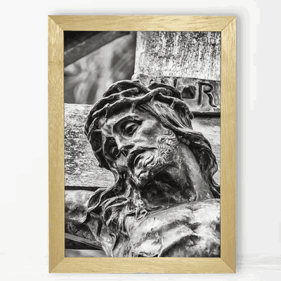 Jesús Crucificado con corona de espinas - Cuadro Cristiano