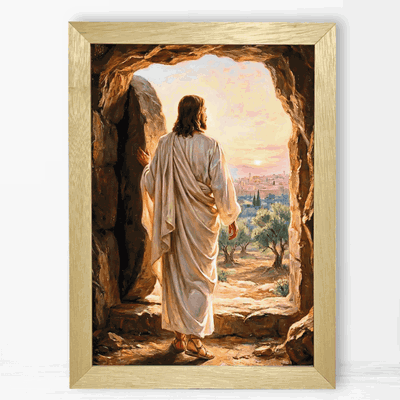 Jesus deja el Sepulcro - Cuadro Cristiano