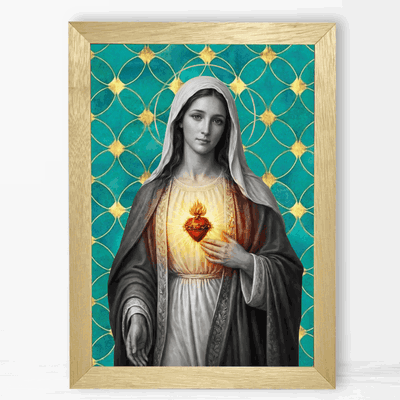 Inmaculado Corazón arte moderno - Cuadro Cristiano
