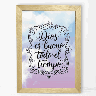 Dios es Bueno - Cuadro Cristiano