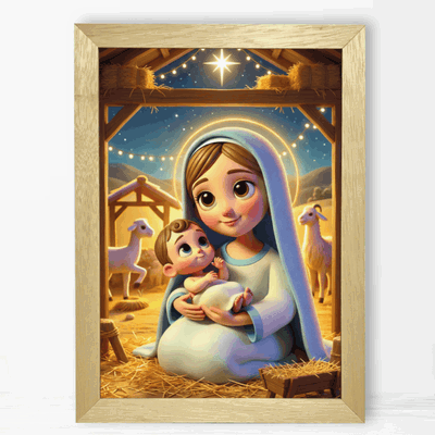 María y el Niño Jesús - Arte Infantil