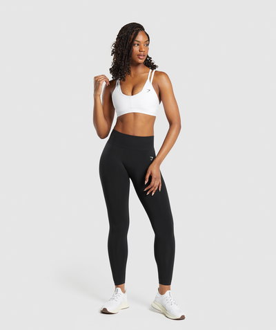 Double Up Sports Bra White