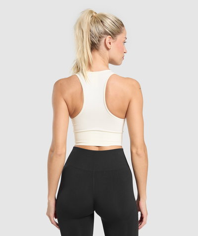 Everyday Seamless Crop Tank Soft White