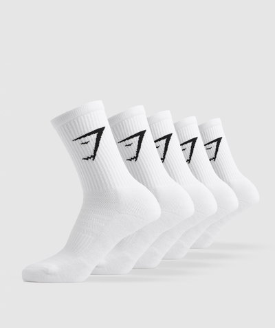 Crew Socks 5pk White