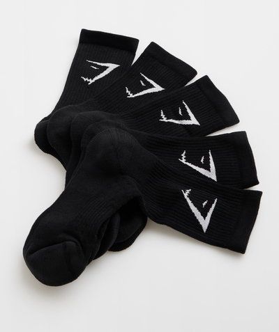 Crew Socks 5pk Black