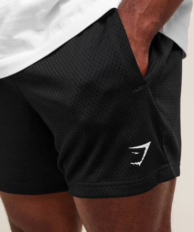 Lifting Mesh 5" Shorts Black