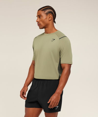 Arrival Contrast T-Shirt Grounded Green /  Strength Green