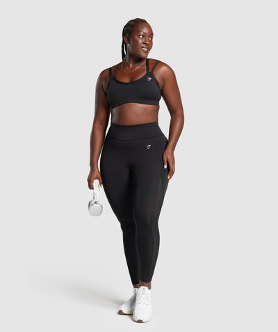 Strap Feature Sports Bra Black