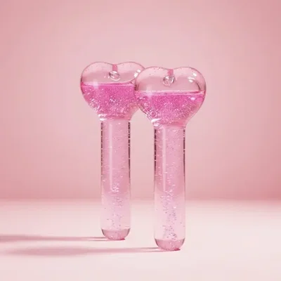 Ice globes en forma de corazon 