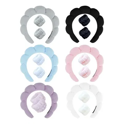 Kit vincha + muñequeras skincare