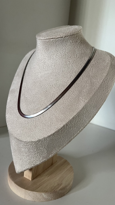 Cadena Snake Plateado