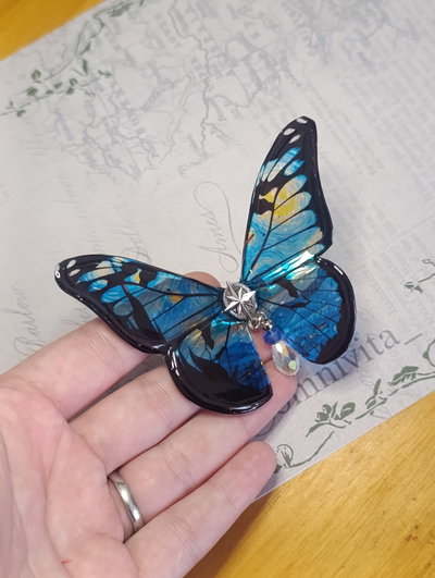 Hebilla tipo piraña mariposa van gogh