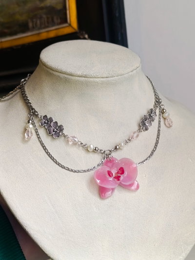 Collar orquídea 