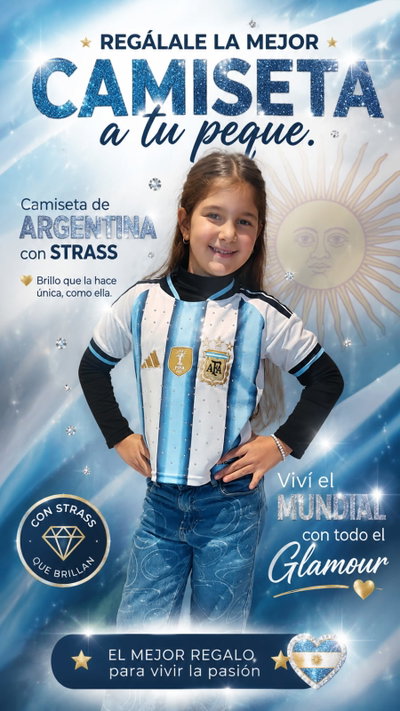 Pupera Mundial para niñas con Strass