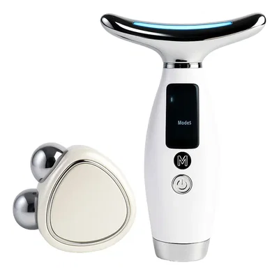 Masajeador Facial Microcorriente + Masajeador Calor Led