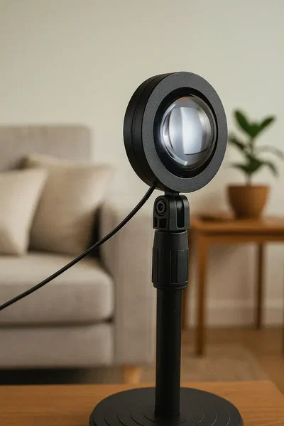 Lámpara Atardecer Velador Novatrex Sunset Rgb 360° Negro