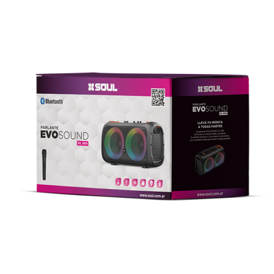 PARLANTE SOUL BT XL550 EVO SOUND 40W 6.5"x2 LED