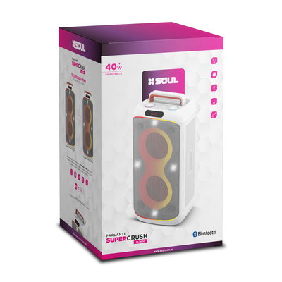 PARLANTE SOUL BT SUPER CRUSH 40W 6.5" x2 LED