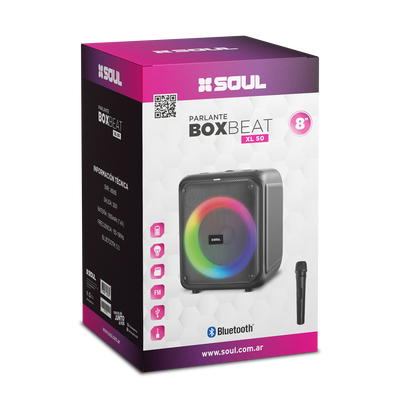 PARLANTE SOUL BT XL50 BOX BEAT 30W 8" LED