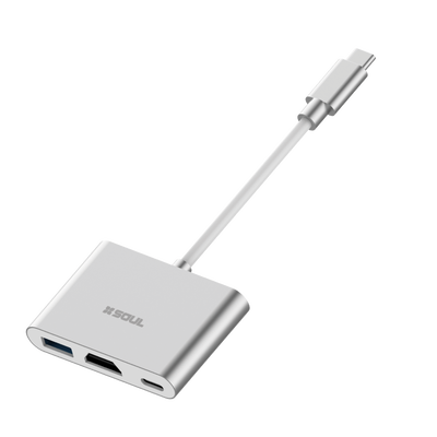 ADAPTADOR MULTI HUB 3EN1 TYPE-C A HDMI+PD+USB