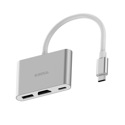 ADAPTADOR MULTI HUB 3EN1 TYPE-C A HDMI+PD+USB