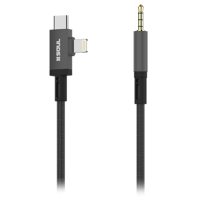 ADAPTADOR DE AUDIO SOUL LIGHTNING Y USB C A JACK 3.5MM