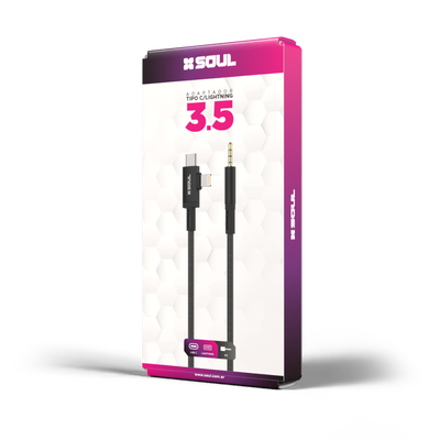 ADAPTADOR DE AUDIO SOUL LIGHTNING Y USB C A JACK 3.5MM