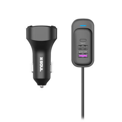 CARGADOR DE AUTO SOUL LED FM150 FM+CABLE