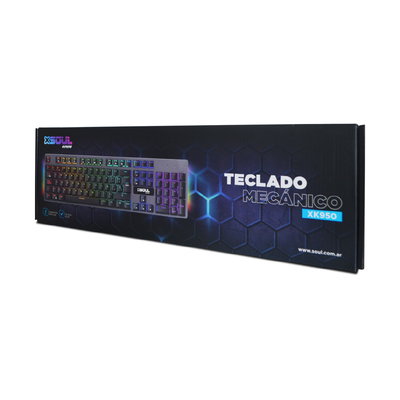TECLADO MECANICO SOUL GAMER XK950 RGB NEGRO