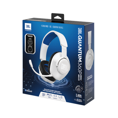AURICULARES JBL BT VINCHA QUANTUM 360 + 2.4Ghz BLANCO