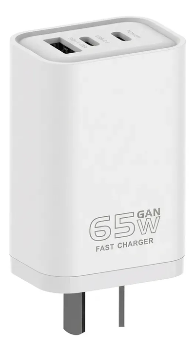 CARGADOR VIAJERO SOUL FC USB+PDx2 65W GaN S/CABLE