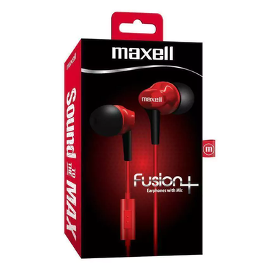 MANOS LIBRES STEREO MAXELL FUSION+ FURY ROJO