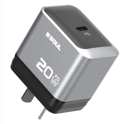 Cargador Silver Soul PD 20w USB-C Carga Rápida