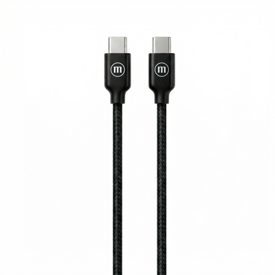 Cable Trenzado Maxell USB-C a USB-C 2 Metros 60W Carga Rápida
