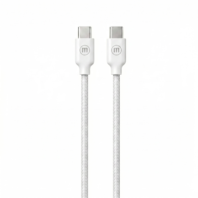 Cable Trenzado Maxell USB-C a USB-C 2 Metros 60W Carga Rápida