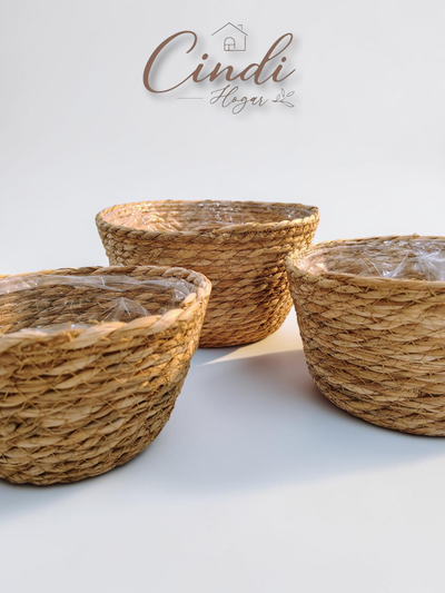 Canasto fibras naturales Nº16 SETx3 NATURAL