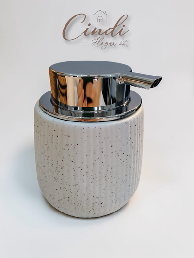 Dispenser de cerámica - BLANCO JASPEADO