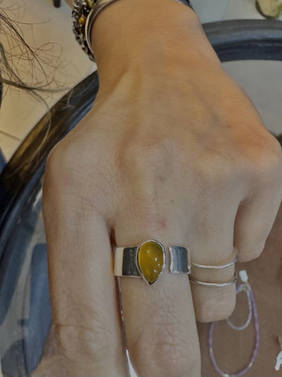 Anillo Calma de Ágata Amarilla