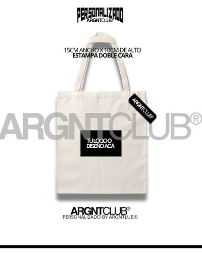 BOLSA TOTE BAG ESTAMPA MINI Color Natural