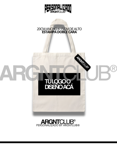 BOLSA TOTE BAG ESTAMPA CHICA Color Natural